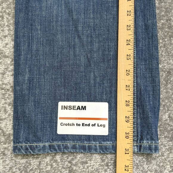 Tommy Hilfiger Woman Blue Jeans Size 12/31 Straight Inseam 31" High-Rise Flap - Picture 10 of 10